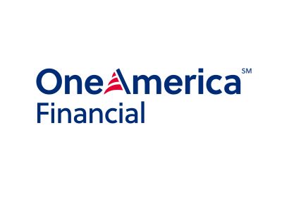 OneAmerica Financial logo in blue and red on a white background