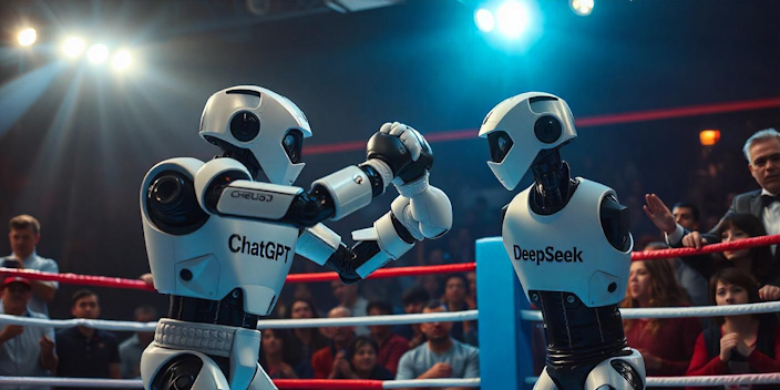 ChatGPT and DeepSeek in a boxing ring together
