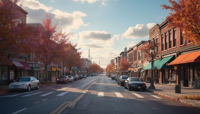 snapshot of downtown canal winchester, ohio 