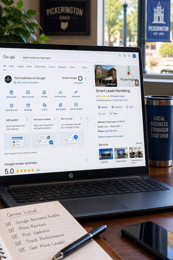 Google Business Profile on a laptop