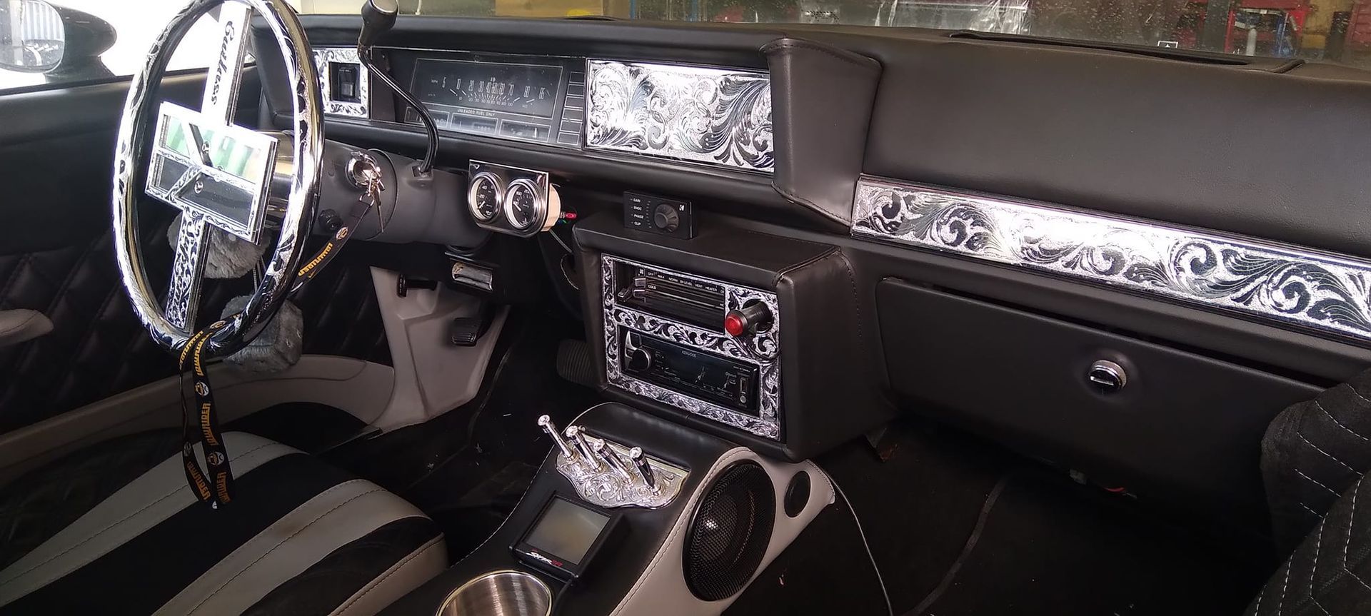 interior of vintage car