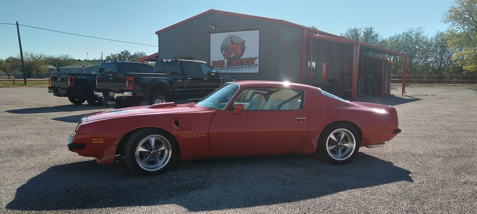 red vintage sports car serviced by Big Daddy Customs
