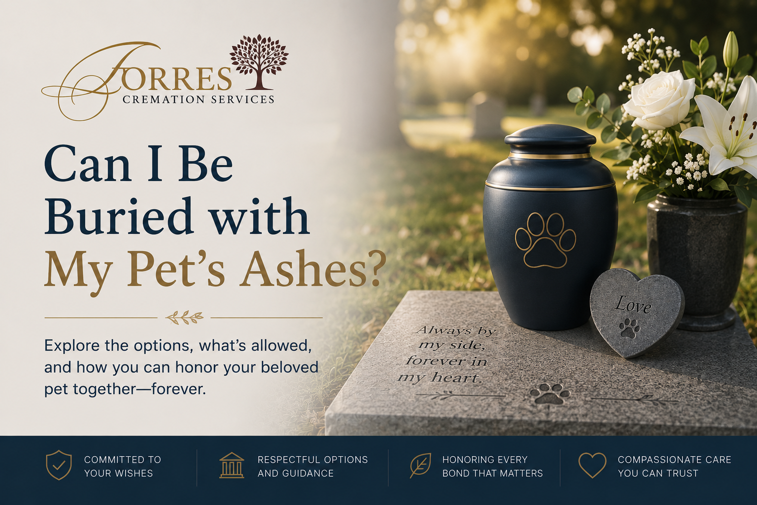 Can I Be Buried with My Pet's Ashes?