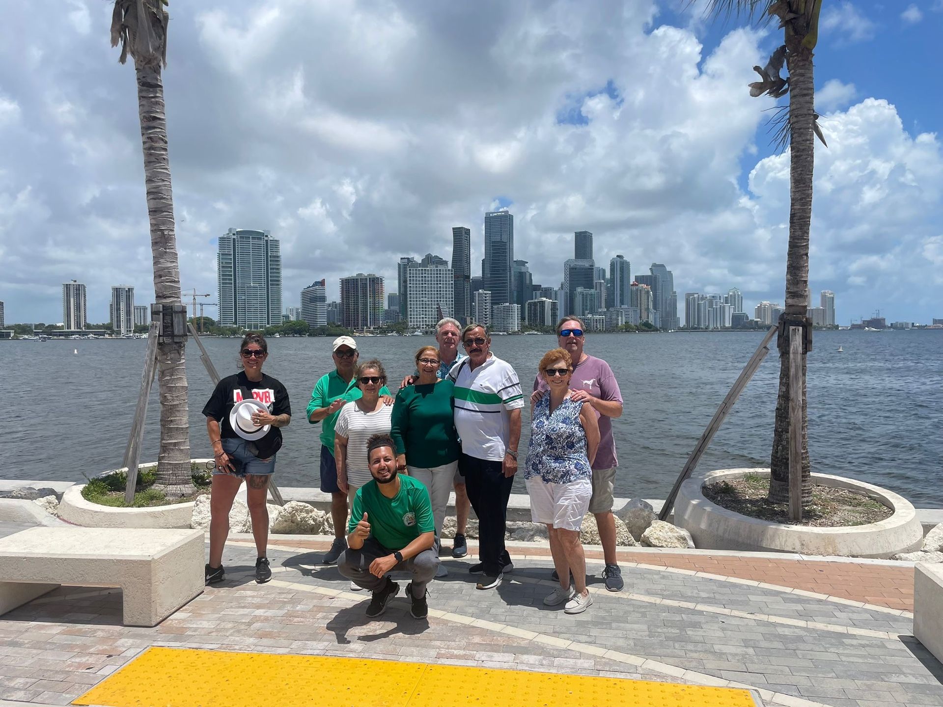 Hop on Hop off Sightseeing Bus tour in the Secret Miami Skyline photo spot passengers use promo code - hop305