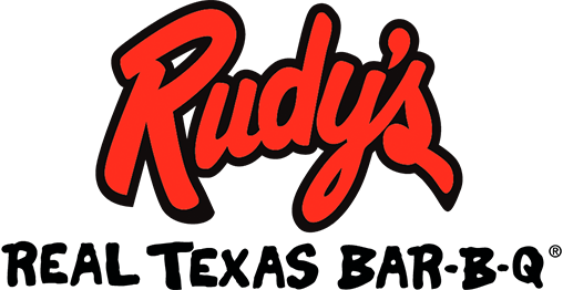 Rudy’s Real Texas Bar-B-Q logo in red, black, and white