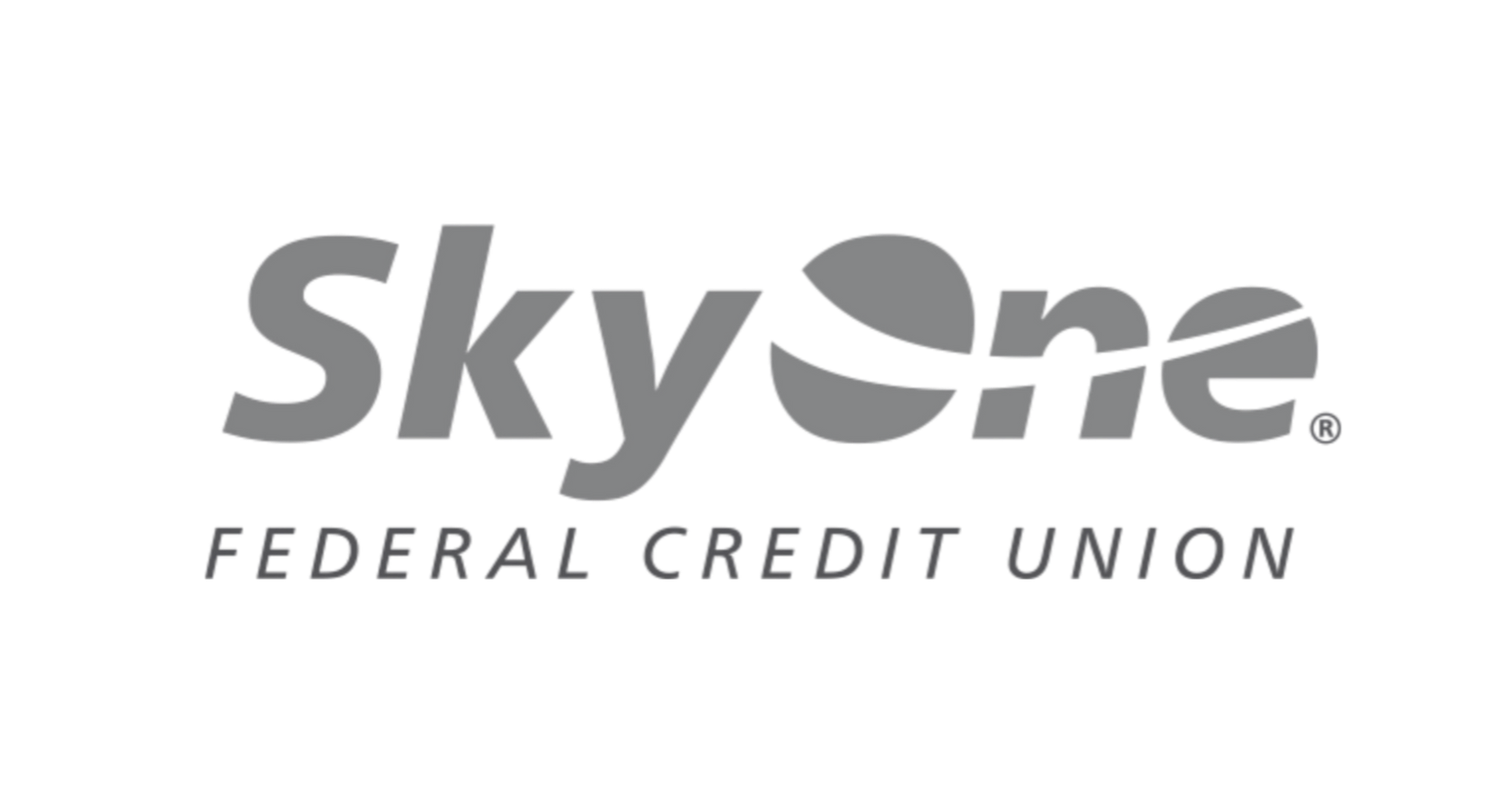 SkyOne Federal Credit Union logo in gray on a white background