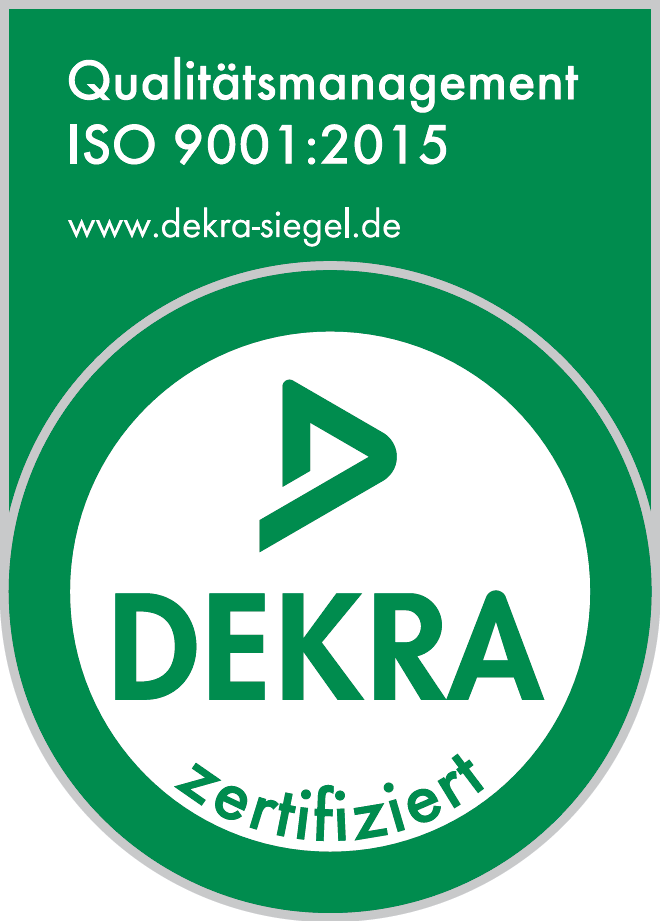 DEKRA ISO 9001:2015 Zertifizierungssiegel für Katrin Auge Bestattungen in Güstrow Katrin Auge Bestattungen ist nach DIN EN ISO 9001:2015 zertifiziert.
Das Qualitätsmanagementsystem wurde von DEKRA Certification GmbH geprüft.
Das Zertifikat ist gültig vom 14.08.2025 bis 13.08.2028.
Zertifikats-Registrier-Nr.: 90825377.