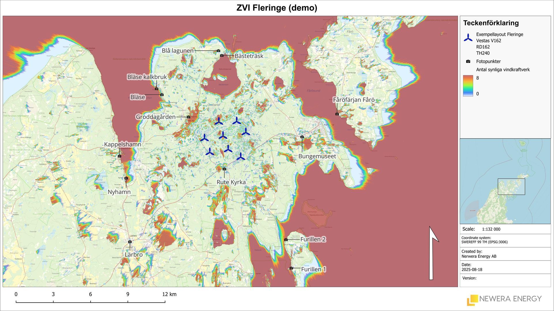 En karta som visar platsen för vindkraftsparken ZW-Pleiings i Nederländerna, inklusive regional infrastruktur och terräng.