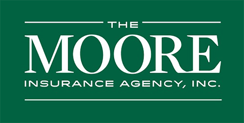 The Moore Insurance Agency, Inc. logo in white text on a green background.