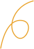 Orange looping line on a white background