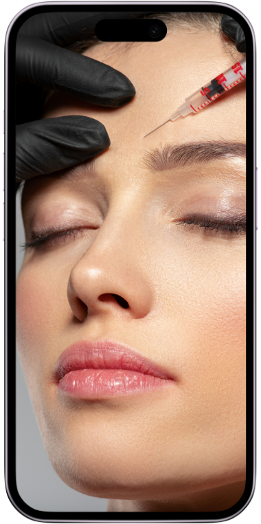 Botox forehead injection close up treatment at Longevity 360 Med Spa Newark DE