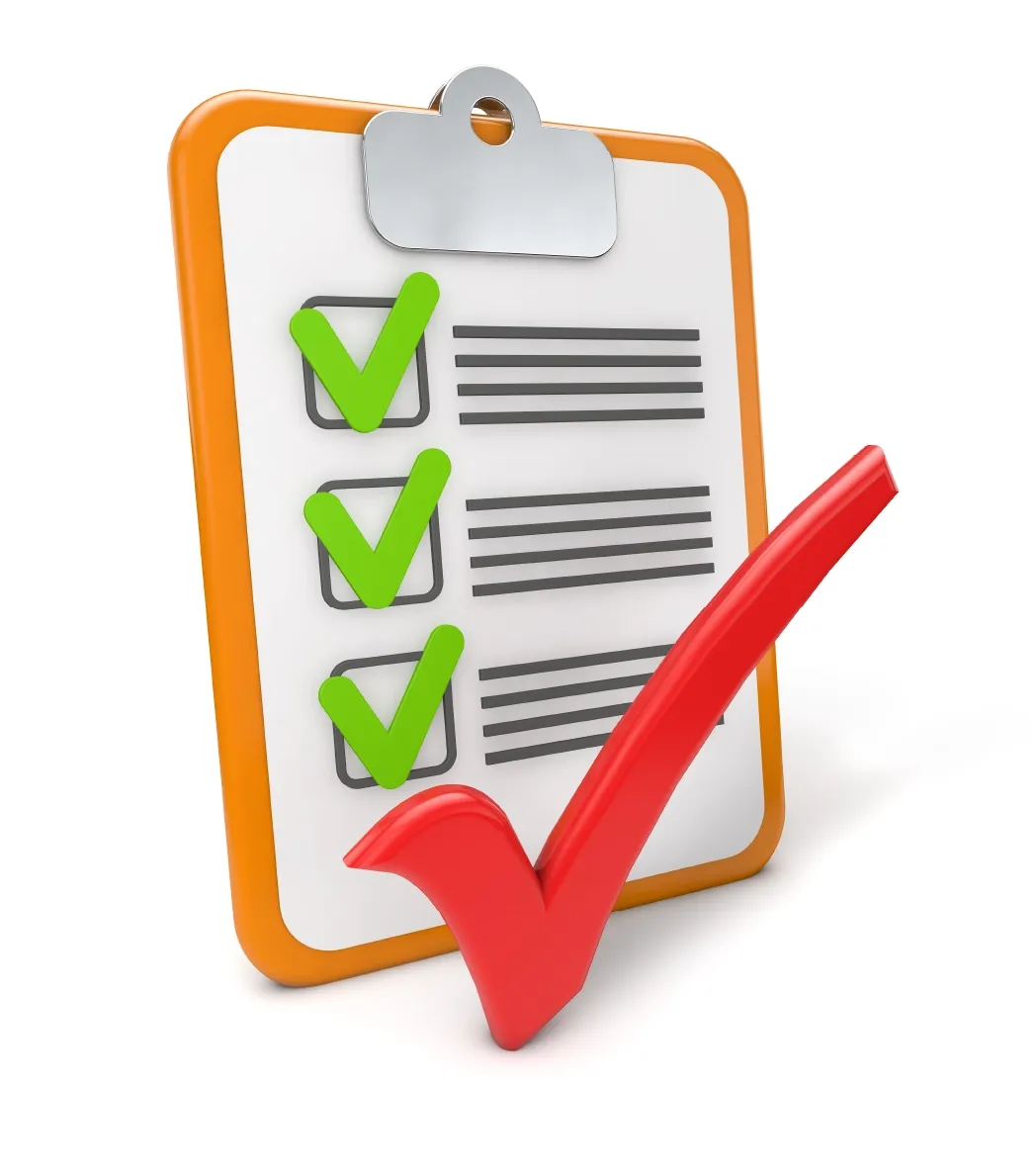 Clipboard with a checklist, Bill Leary HVAC, NJ.