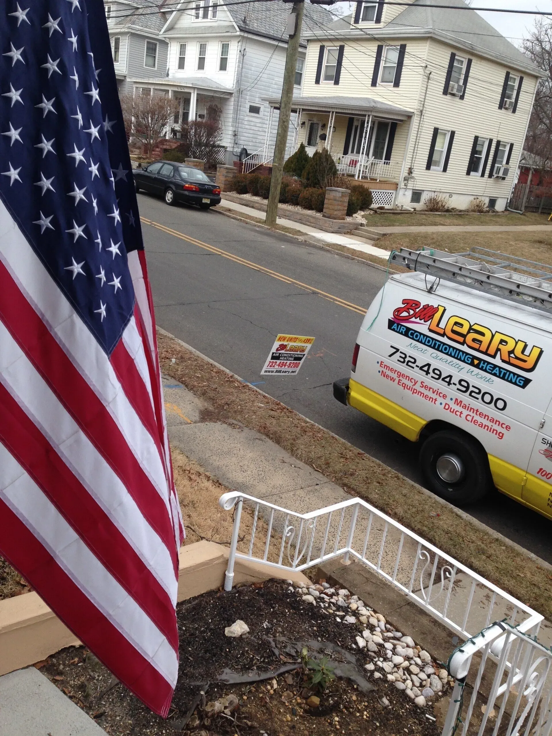 Bill Leary Air Conditioning & Heating Vehicle and Sign Best HVAC Company in Central New Jersey - Bill Leary, Truck Photo.