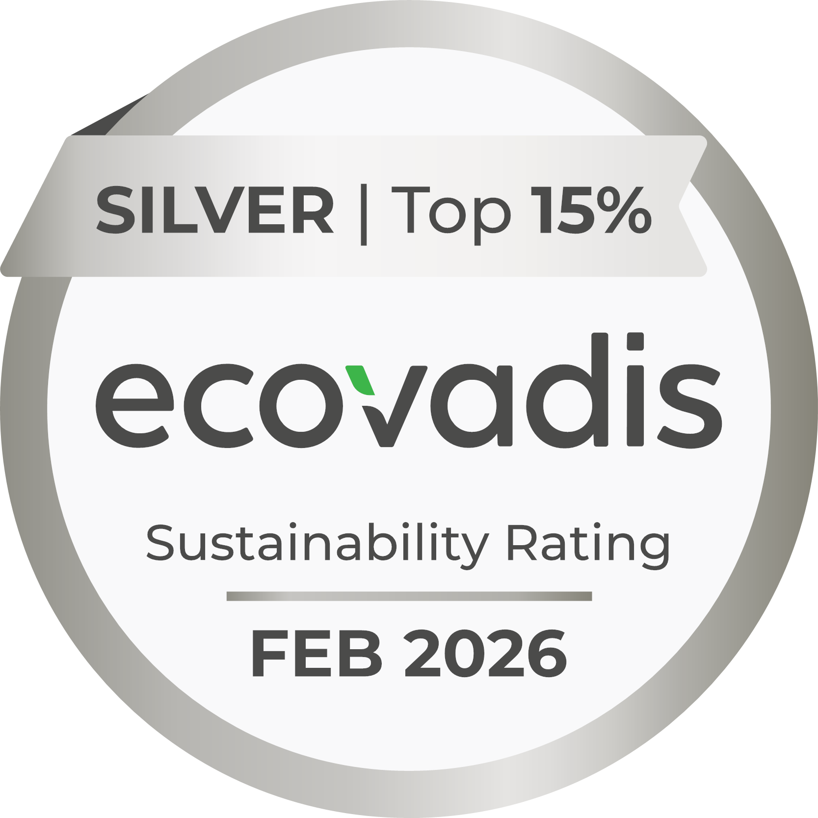 Ecovadis Silver Medal EcoVadis Silver Medal Logo Image