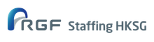 RGF Staffing HKSG logo in blue and gray text