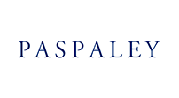 The Paspaley logo, featuring the brand name in a classic, elegant serif font in black against a white background.