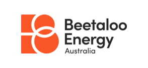 Logo for Beetaloo Energy Australia consisting of a geometric orange icon next to the company name in black text.