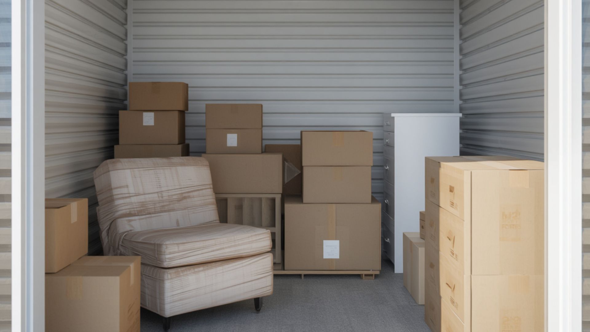 Customer choosing between climate-controlled and drive-up storage units in Jonesboro, AR