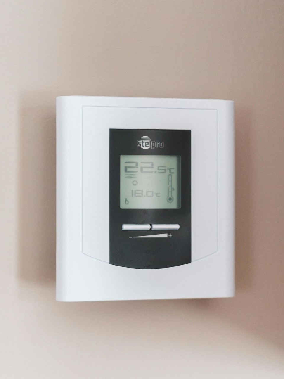 thermostat on a wall