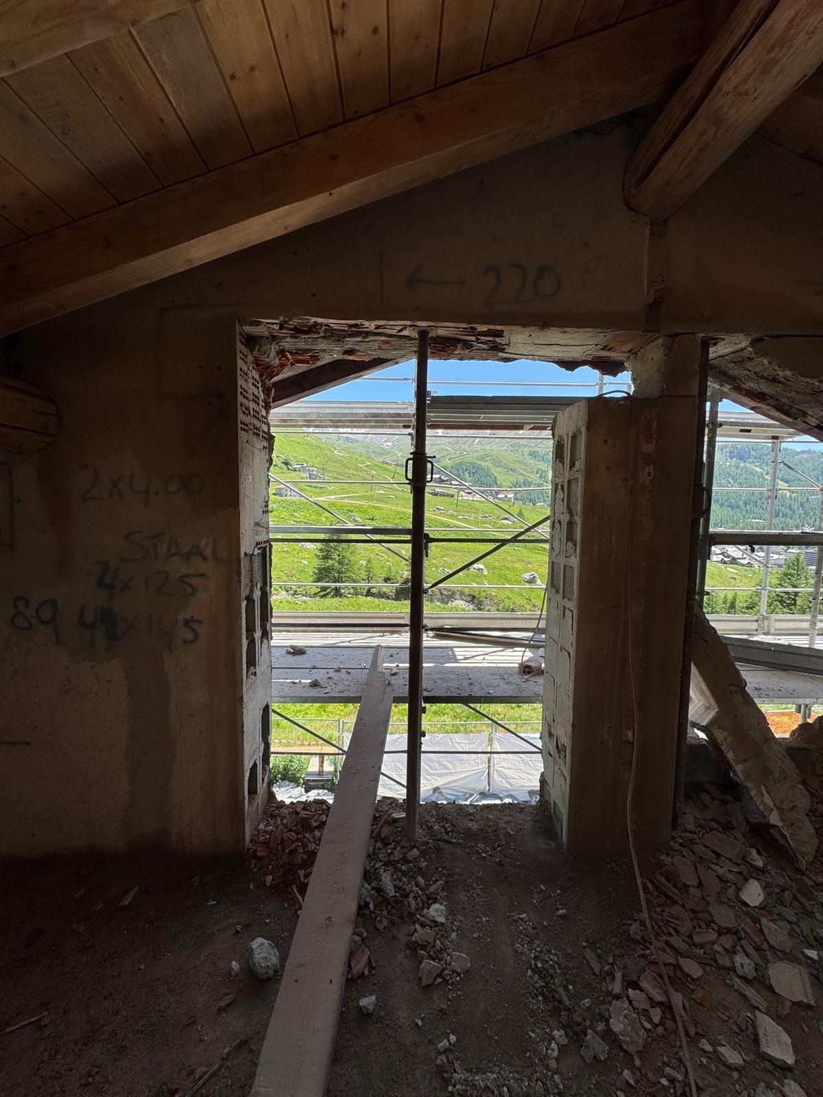 picture of the old restaurant being demolished 