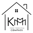 Logo: House outline with "KM" initials inside, "Kabaker + Medeiros Group COMPASS" below.