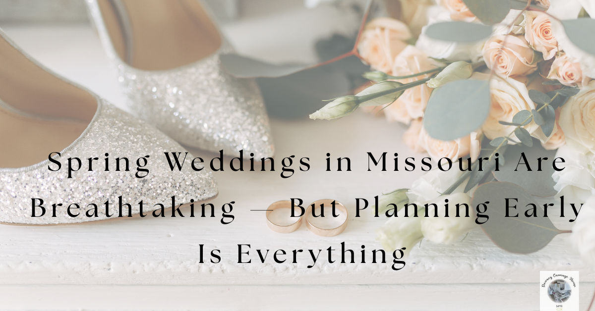 Spring wedding venue Adrian MO Downey Carriage House Missouri barn wedding