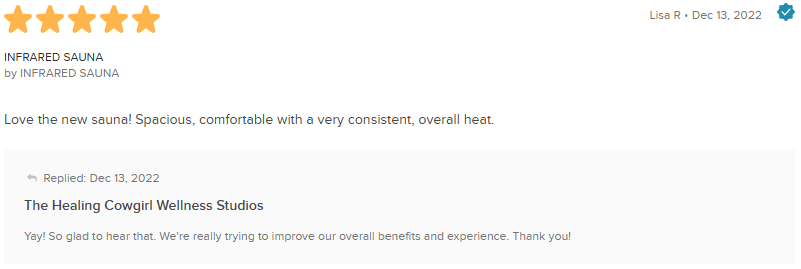 Amazon product review page showing five stars and a review for “The Storyteller” on a white background