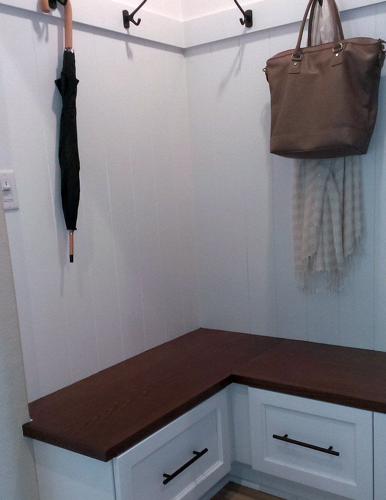Custom Mudroom Bench and Hooks