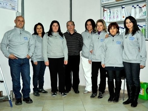 squadra di lavoro pulizie