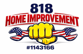 818 Home Improvement logo with a yellow fist and American flag wrench, #1143166