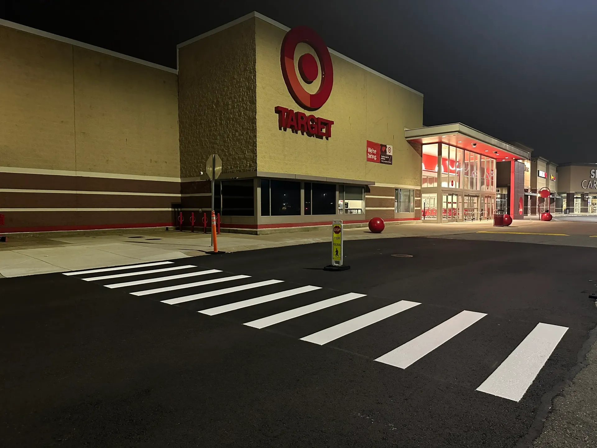 Freshly Striped Crosswalk at Target in Bryant, Arkansas Freshly Striped Crosswalk at Target in Bryant, Arkansas