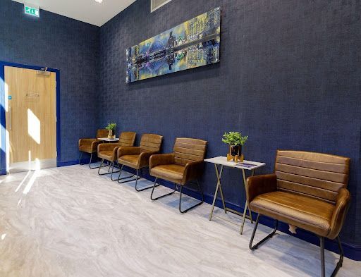 Waiting area at Edinburgh Hair Transplant Clinics