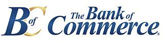 Bank of Commerce logo: a blue 