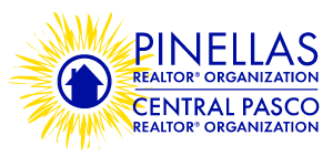 Logo for Pinellas REALTOR Organization and Central Pasco REALTOR Organization featuring a sun icon with a house inside.