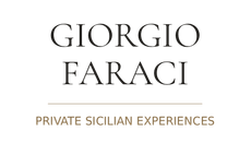 Logo con la scritta “Giorgio Faraci” e la dicitura “Private Sicilian Experiences” su sfondo bianco.