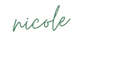 The name nicole is written in green on a white background.