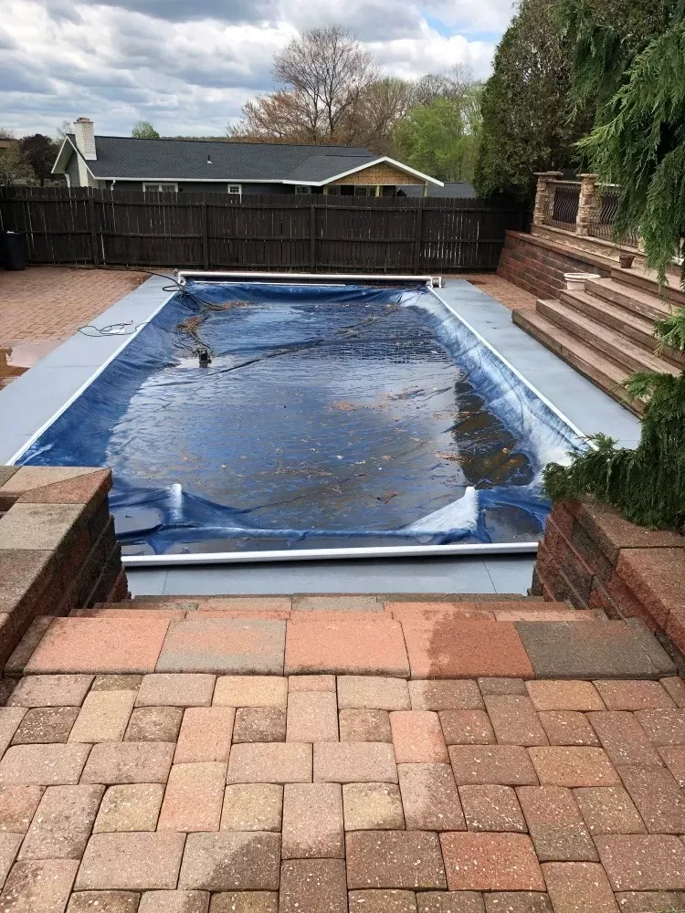 Pool Before Cleaning — Homer City, PA — Awesome Exteriors Pressure Washing LLC