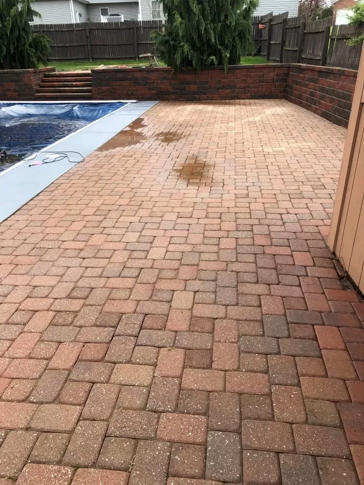 Pool Area After Cleaning — Homer City, PA — Awesome Exteriors Pressure Washing LLC