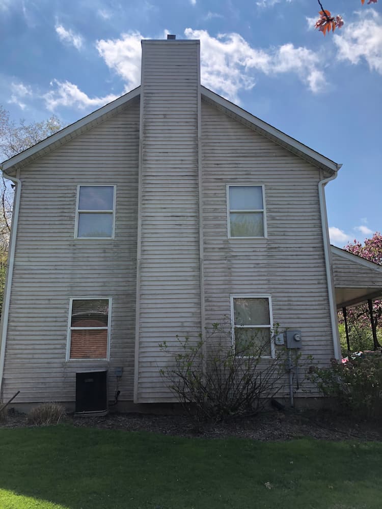 Before Soft Wash Of Two-storey House — Homer City, PA — Awesome Exteriors Pressure Washing LLC
