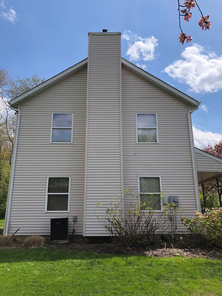 After Soft Wash Of Two-storey House — Homer City, PA — Awesome Exteriors Pressure Washing LLC