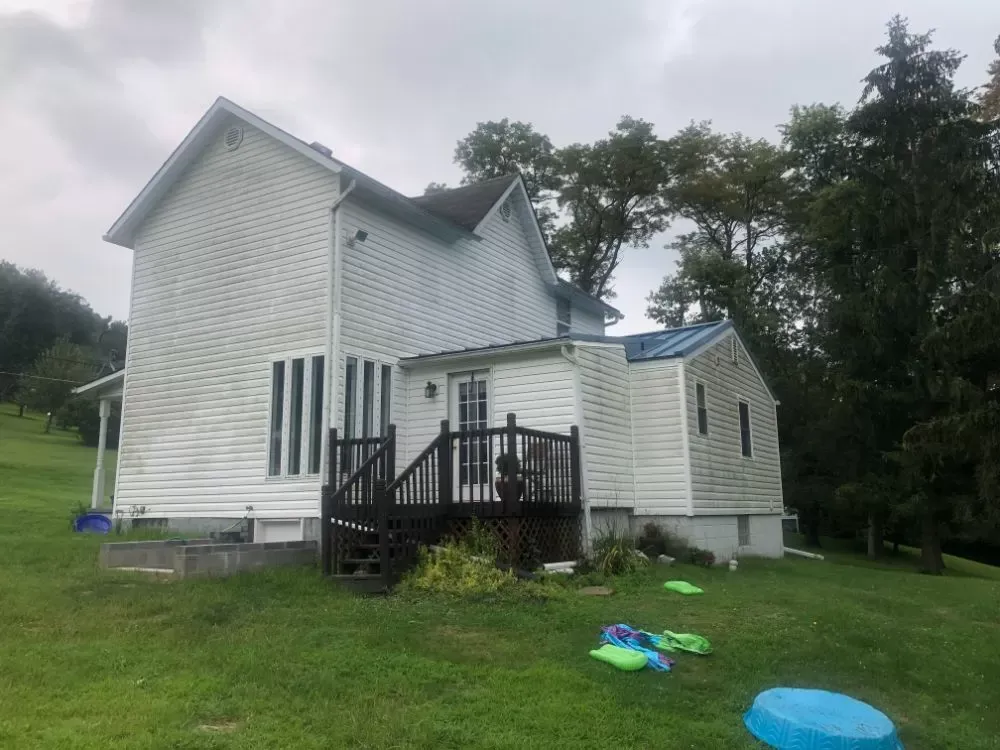 White House Before Soft Wash — Homer City, PA — Awesome Exteriors Pressure Washing LLC