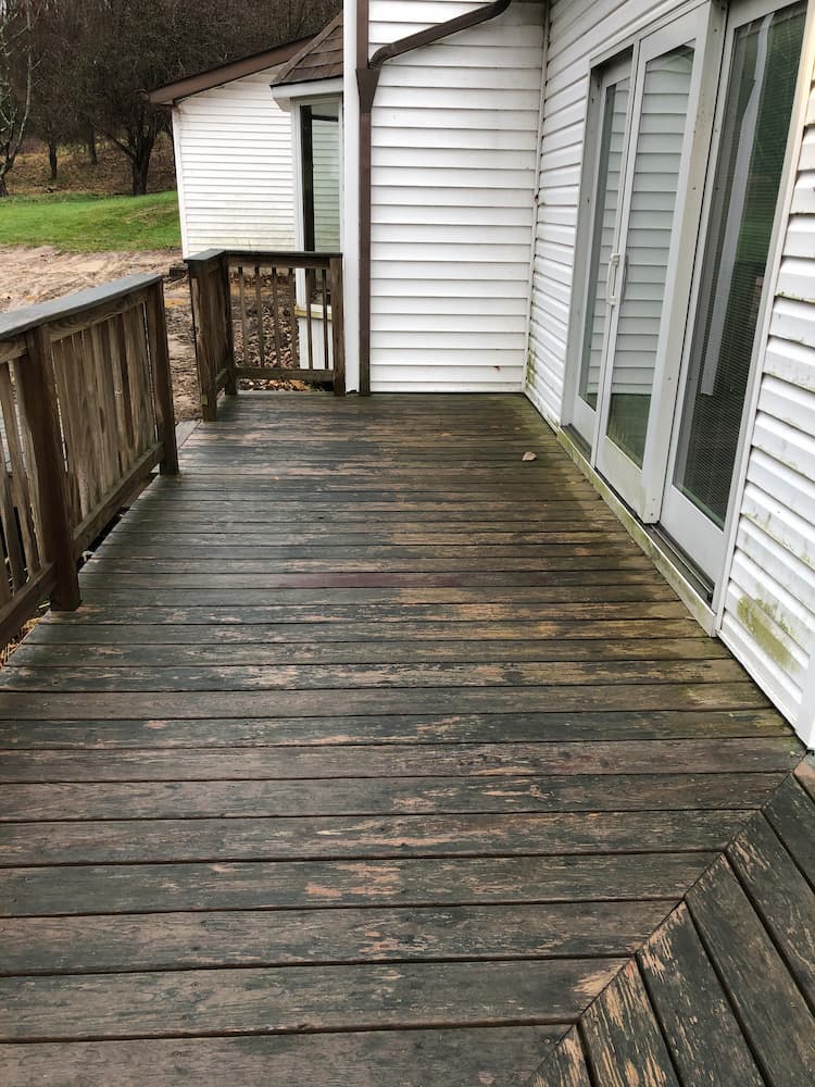 Old Wood Deck — Homer City, PA — Awesome Exteriors Pressure Washing LLC