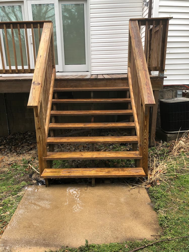 Stairs After Restoration — Homer City, PA — Awesome Exteriors Pressure Washing LLC