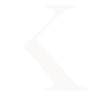 A white letter k on a white background.