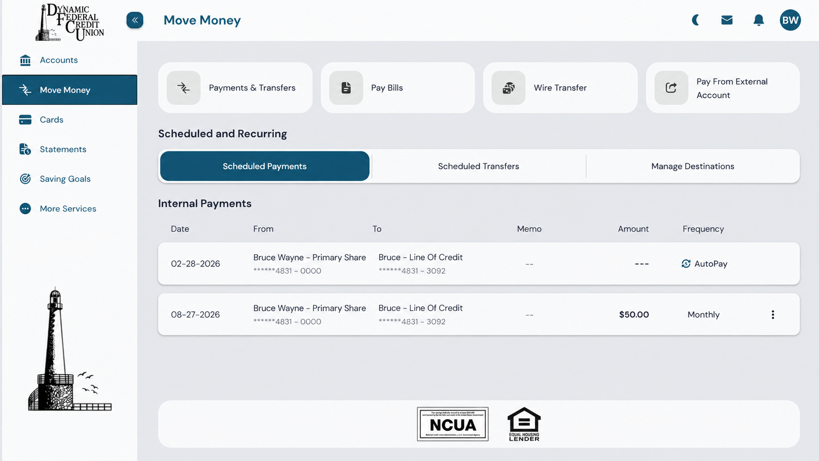 Accounts Dashboard preview screenshot