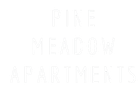 Pine Meadow Apartments logo in white