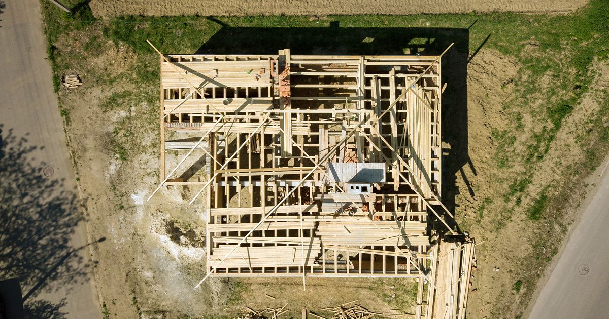 An aerial view of an Owner-Builder project in progress | Build Buddy