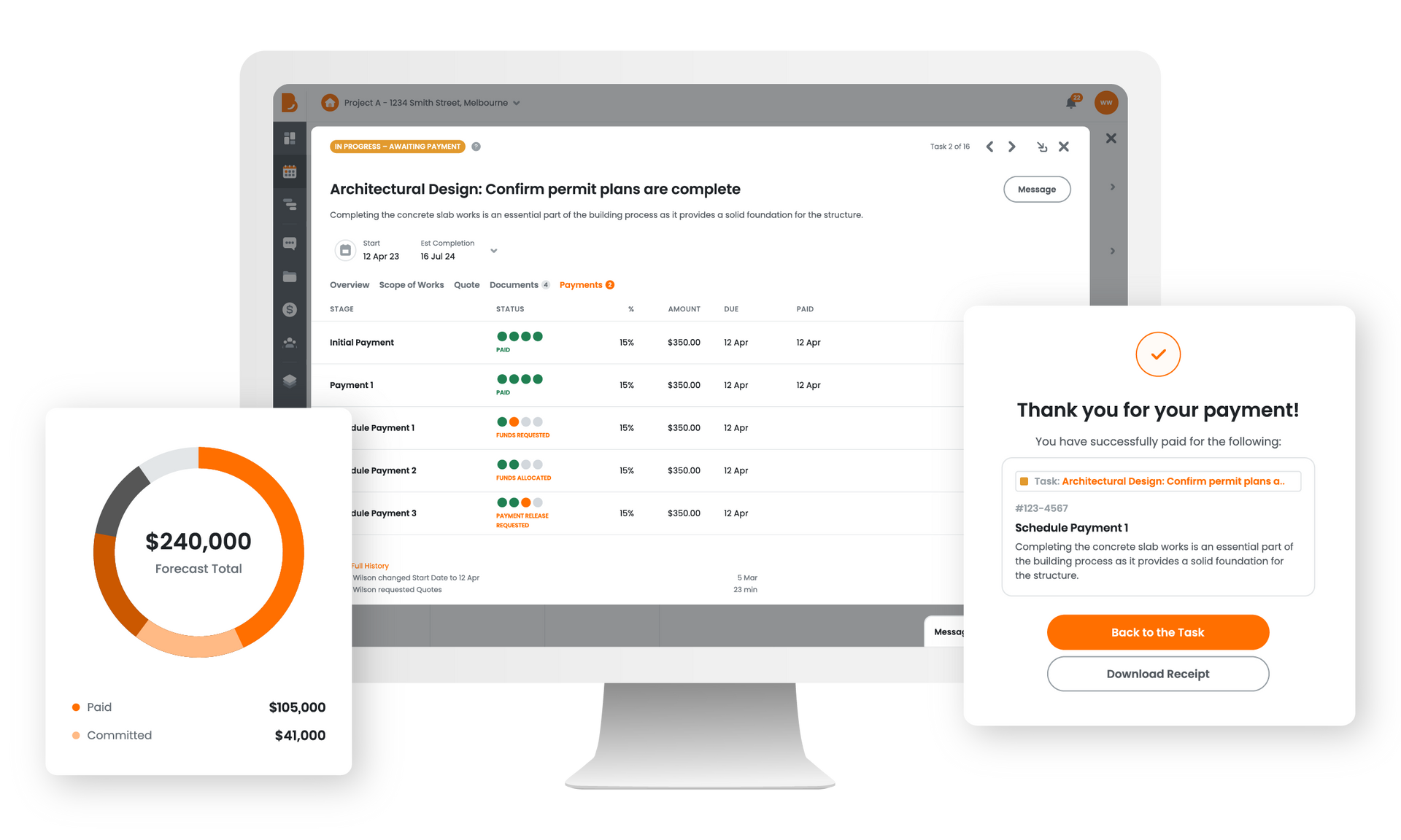 Secure payments with Build Buddy using mobile.