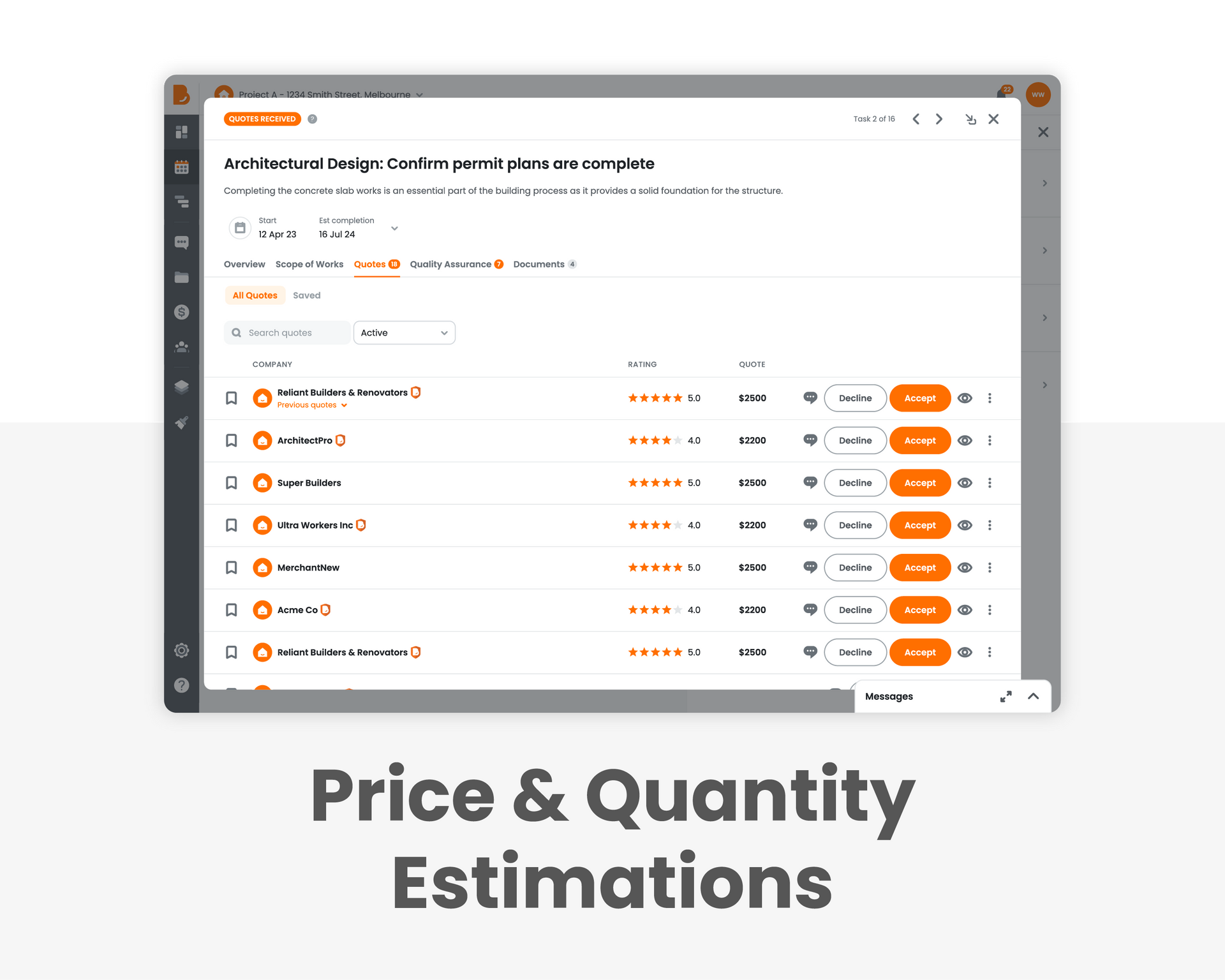 Home - Price and quantity estimations.