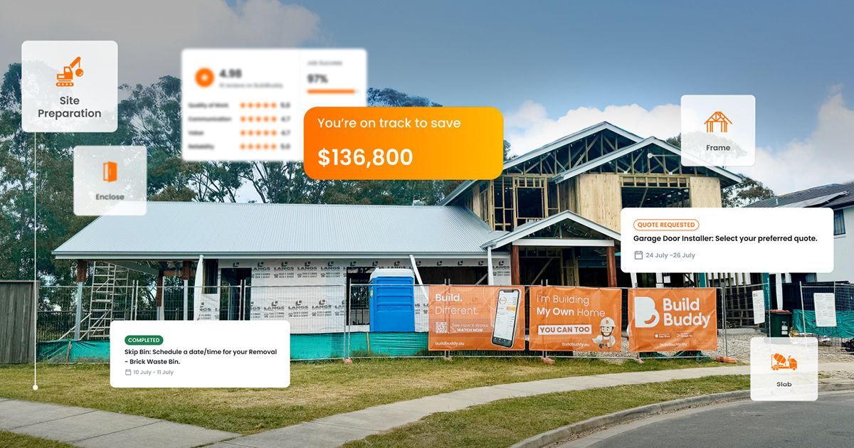 Different phases of a construction project with Build Buddy